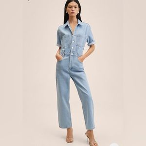 Denim cotton jumpsuit